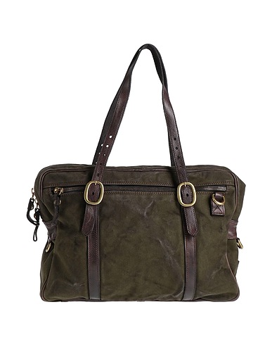 CAMPOMAGGI Handbag Khaki 100% Cotton, Cowhide