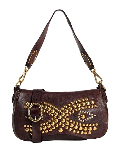 CAMPOMAGGI Across-body bag Dark brown 100% Cow leather