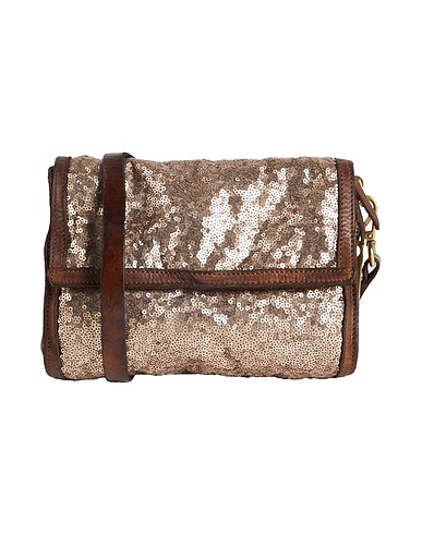 CATERINA LUCCHI Across-body bag GOLD Dark brown Leather, Cowhide