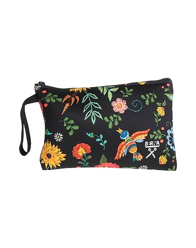 BERNA Handbag Black 50% Cotton, 50% Polyester