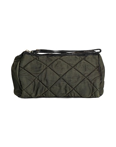 CAMPOMAGGI Sac à main Vert militaire 100% Coton, Cuir