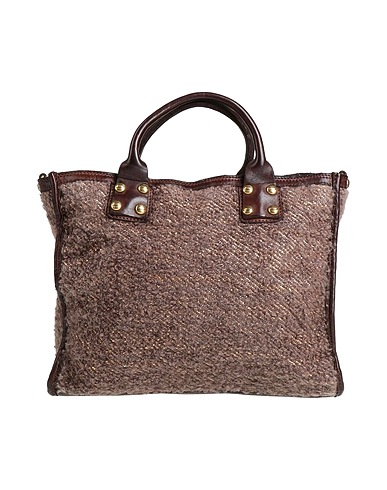 CAMPOMAGGI Handbag Taupe 44% Polyester, 39% Acrylic, 17% Wool, Cowhide