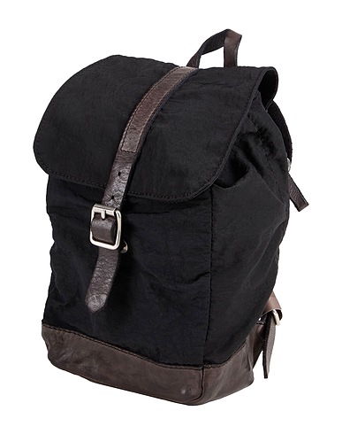 CAMPOMAGGI Rucksacks Black 100% Polyamide, Cowhide