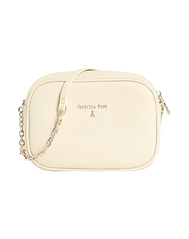 PATRIZIA PEPE Cross-body bags OFF WHITE 100% Leather