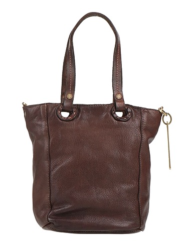 CATERINA LUCCHI Handbag GOLD Dark brown 100% Calfskin