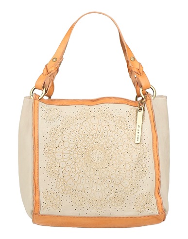 CATERINA LUCCHI Borsa a spalla GOLD Beige 100% Pelle di vitello