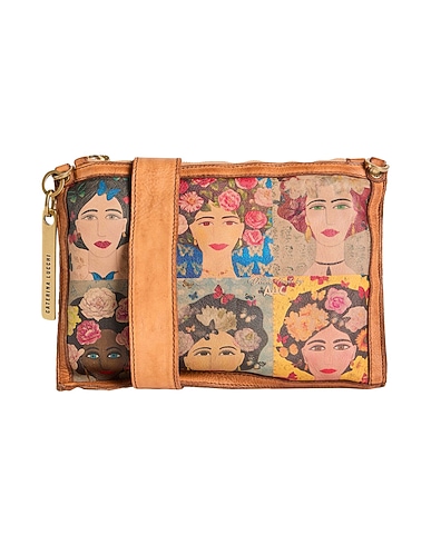 CATERINA LUCCHI Across-body bag GOLD Camel 100% Calfskin, Cowhide