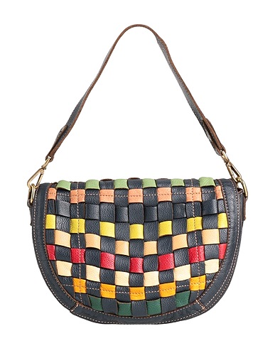 CATERINA LUCCHI Handtasche GOLD Nachtblau Leder