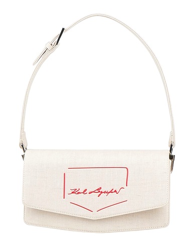 KARL LAGERFELD Handbag Cream 100% Linen