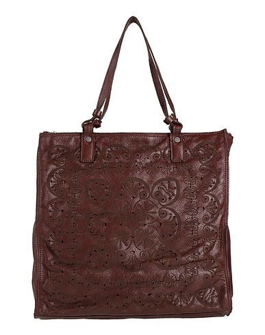 CATERINA LUCCHI Handbag GOLD Chocolate brown 100% Calfskin