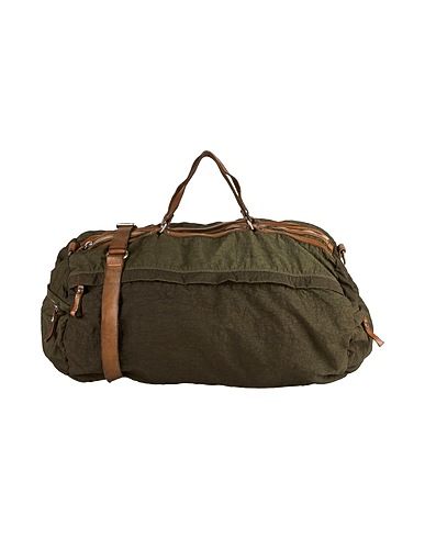 CAMPOMAGGI Luggage Military green Cotton, Calfskin