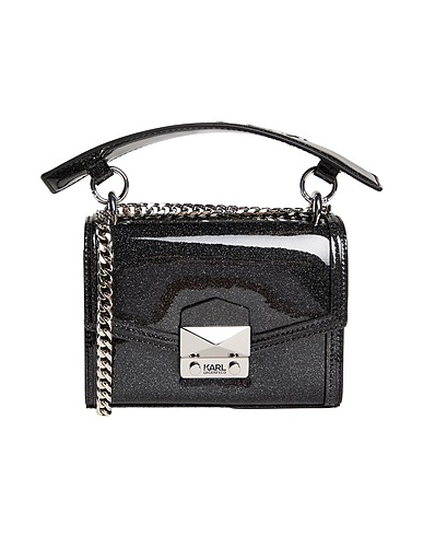 KARL LAGERFELD Сумки с короткими ручками и клатчи Чёрный 80% Полиуретан, 20% Термопластичный полиуретан