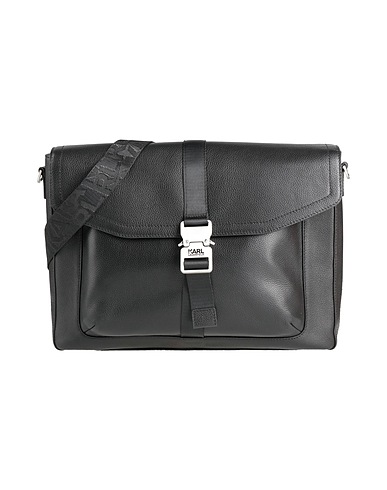 KARL LAGERFELD Aktentasche Schwarz 80% Rindsleder, 20% Polyurethan