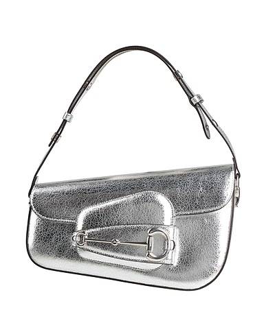 GUCCI Handbag Silver Leather