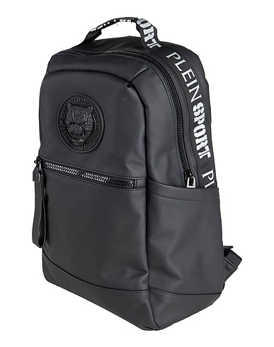 PLEIN SPORT Backpacks Black 100% Polyurethane
