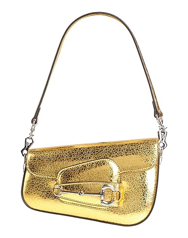 GUCCI Handbag Gold Leather