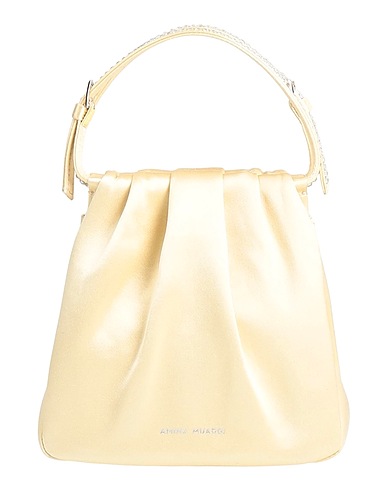 AMINA MUADDI Borsa a mano Giallo pastello Fibre tessili