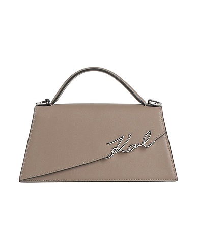 KARL LAGERFELD Borsa a mano Tortora 100% Pelo di bovino