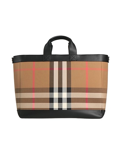 BURBERRY Handtasche Kamel Gewebefasern, Leder