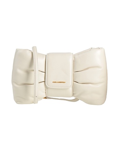 KARL LAGERFELD Across-body bag Ivory 100% Calfskin