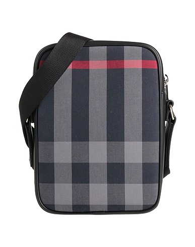 BURBERRY Sac bandoulière Bleu marine 100% Coton, Cuir de bovin