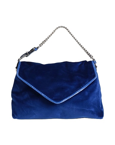 ALBERTA FERRETTI Handtasche Blau Gewebefasern, Schlangenhaut