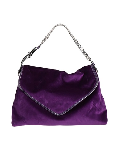 ALBERTA FERRETTI Handbag Purple Textile fibres, Snakeskin