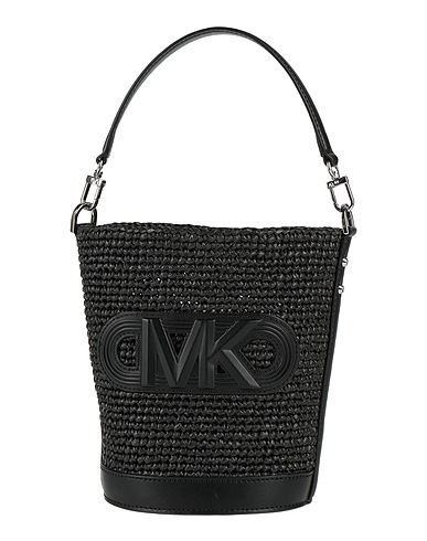 MICHAEL MICHAEL KORS Handtasche Schwarz Naturbast, Leder