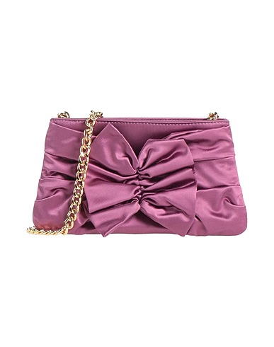ALBERTA FERRETTI Cross-body bags Magenta Leather, Textile fibers