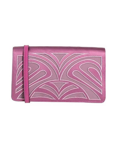 ALBERTA FERRETTI Across-body bag Mauve Leather, Textile fibres