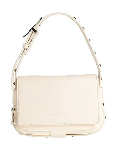 ARMANI EXCHANGE Handbag Ivory Textile fibres
