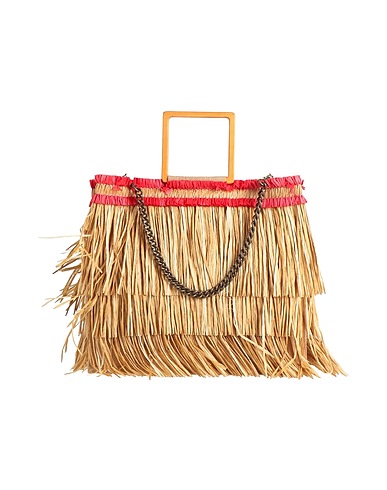 LA MILANESA Handbag Beige Natural raffia