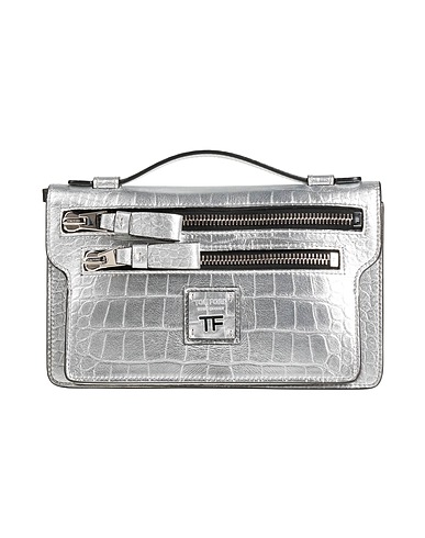 TOM FORD Handbag Silver 100% Cow leather