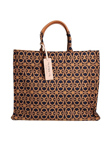 COCCINELLE Borsa a mano Blu navy Fibre tessili, Pelle