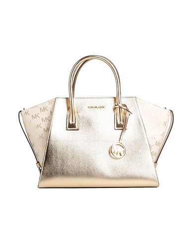 MICHAEL MICHAEL KORS Handbag Gold 100% Cow leather, Textile fibers