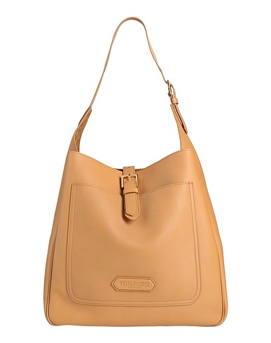 TOM FORD Shoulder bag Camel Calfskin, Brass
