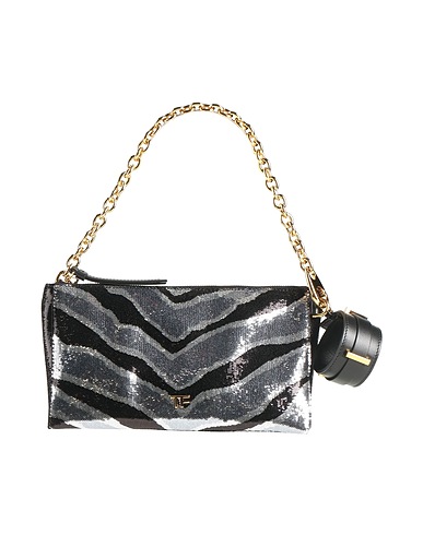 TOM FORD Borsa a mano Argento Viscosa, Seta, Pelle di vitello, Ottone, PVC - Polivinilcloruro