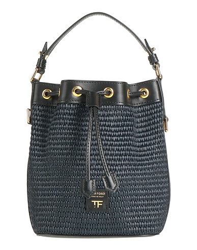 TOM FORD Handbag Black Viscose, Cotton, Calfskin, Brass