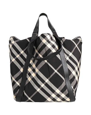 BURBERRY Handbag Black 65% Polyester, 35% Cotton, Calfskin