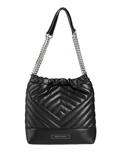 ARMANI EXCHANGE Shoulder bag Black 100% Polyester, Polyurethane