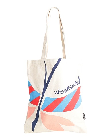 WEEKEND MAX MARA Bolso de hombro Hueso 98% Algodón, 1% Viscosa, 1% Lyocell