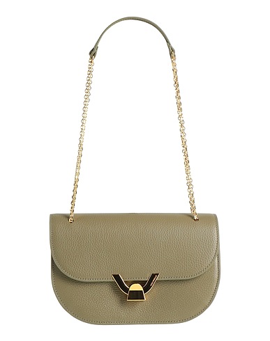 COCCINELLE Borsa a spalla Verde militare Pelle