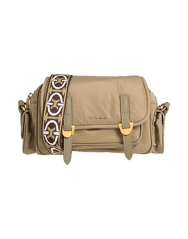 COCCINELLE Cross-body bags Military green 70% Polyester, 30% Cow leather