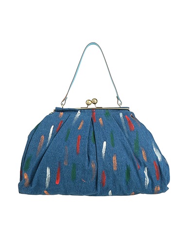LE DAF Handbag Blue Textile fibres