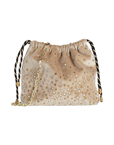 N.D.B. 968 Borsa a tracolla Beige Fibre tessili