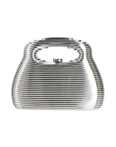 CULT GAIA Handbag Silver ABS - Acrylonitrile Butadiene Styrene, Polyester