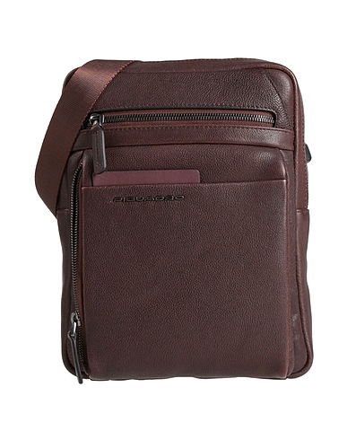 PIQUADRO Across-body bag Dark brown Cow leather