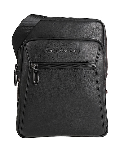 PIQUADRO Cross-body bags Black Cow leather, EVA (Ethylene - Vinyl - Acetate), Nylon, Polyester, Metal