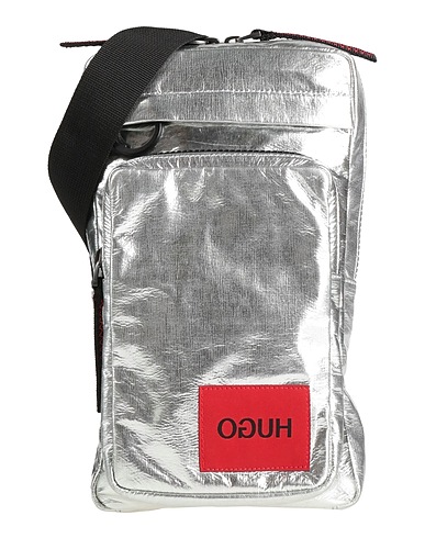 HUGO Across-body bag Silver 100% Polyester, Polyamide