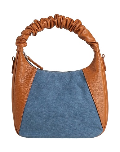 INNUE' Borsa a mano Marrone Pelle, Fibre tessili